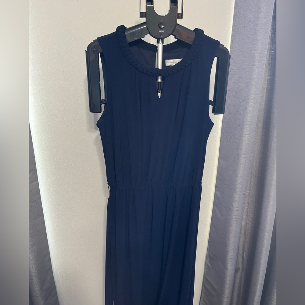 Christopher Banks Navy Maxi with Braided Neckline Size XL